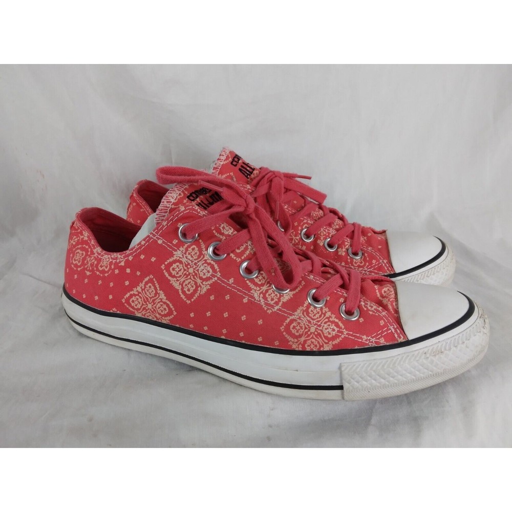 Converse Low Top Sneakers in Pink Bandana Print